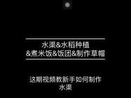 水渠&水稻种植&制作草帽&煮米饭&饭团｜视频末尾有心形地图