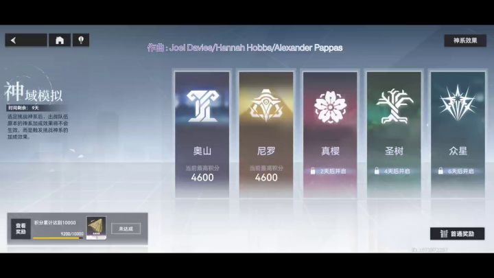 御三家通关尼罗神域模拟(4600)截图