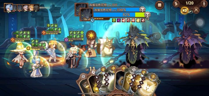 20w妮妮无脑砸过100层双海魔虫,感觉就是站四号位防反击加ex雷击,无脑甩技能就行截图