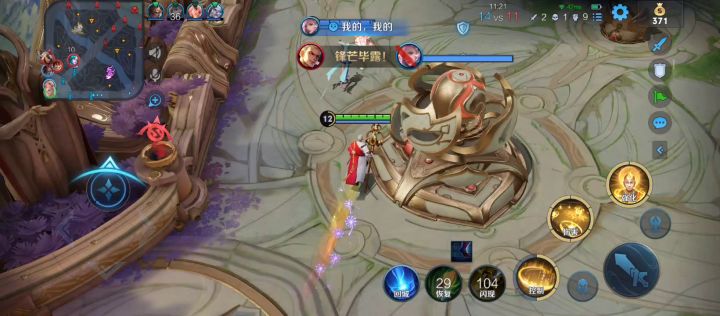 露娜&木兰：啊？这后羿不掉血？截图