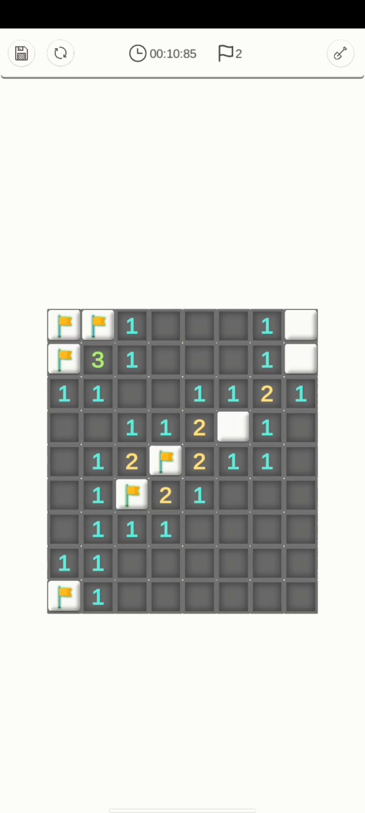 挑战14秒完成8×9扫雷截图
