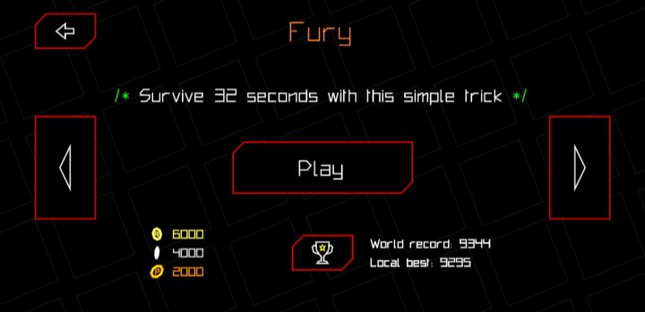 fury模式9295分 排行榜第三截图