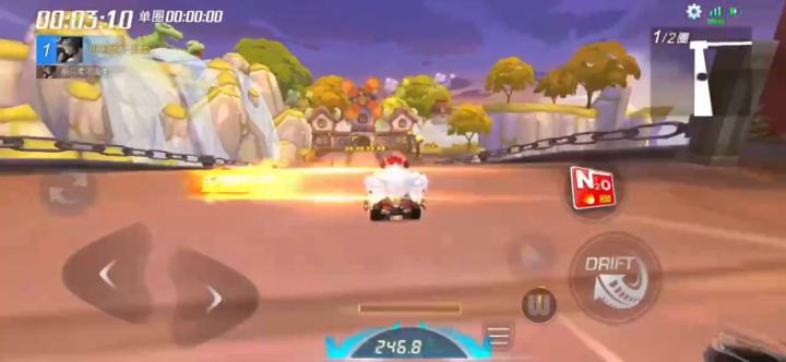 跑跑卡丁车官方竞速版-邪炎黑龙VS晶钻游侠截图