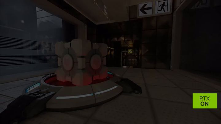《传送门》RTX版「DLSS 3」效果演示视频截图