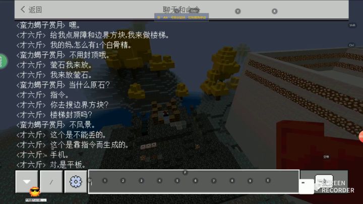 我的世界如何获得边界方块,飞过去的头颅是我的伙伴,使用了隐身药水。截图