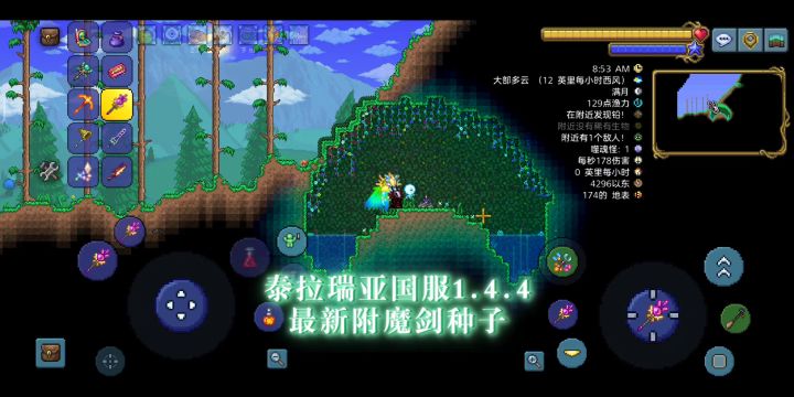 泰拉瑞亚附魔剑种子--看得见的剑冢截图