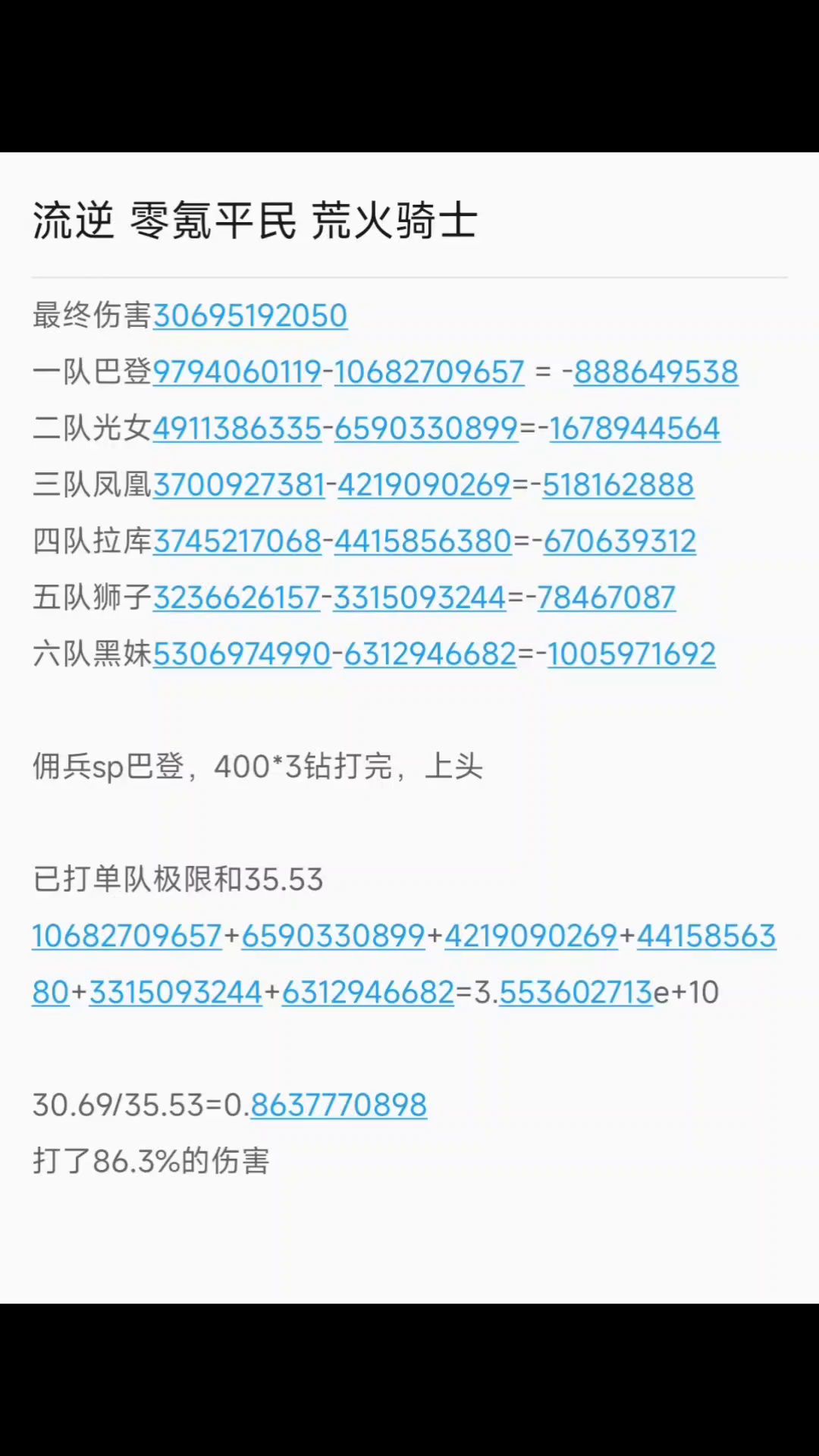诅咒梦境 荒火骑士 30.7B(极限35.5B）零氪流逆截图