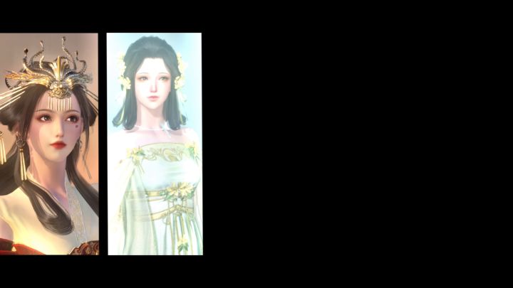 【逆水寒手游云捏脸】5个色系的女鹅截图