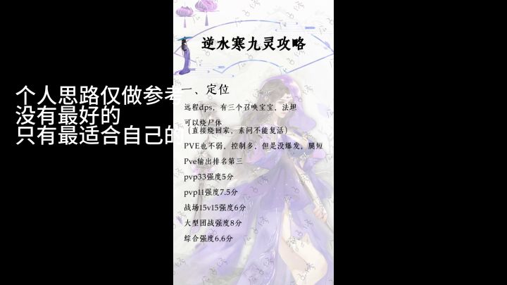 逆水寒手游九灵最全攻略截图