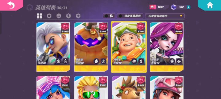 终于有的英雄全满级了截图