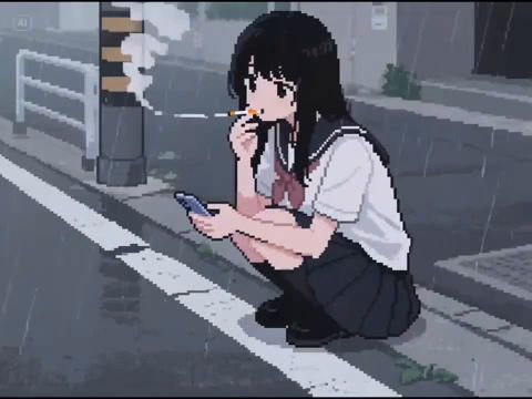 雨天一人截图