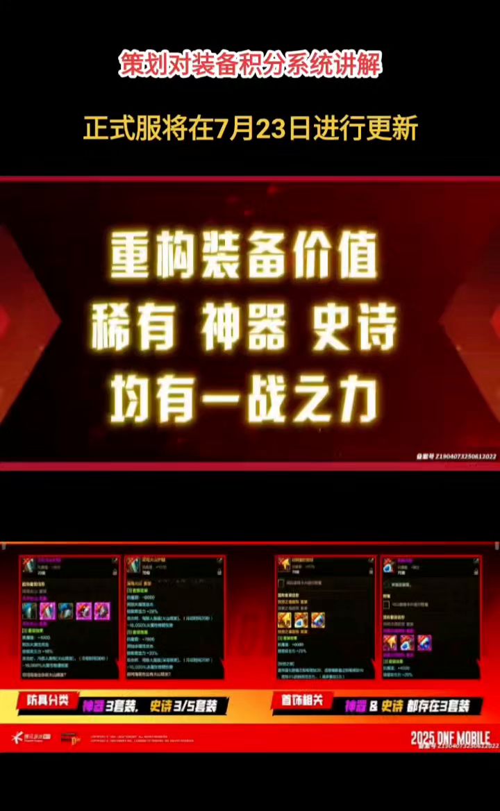 策划讲解装备积分系统截图