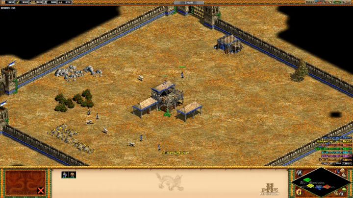 [帝国时代2]人机4VS4，森林竞技场我方反败为胜。截图